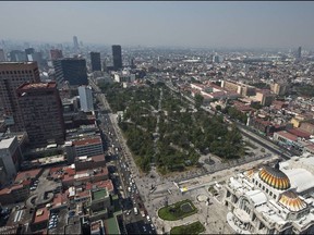 Picture of Mexico City, taken from the Latin American Tower, 2014.