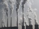 The coal-powered Datang International Zhangjiakou Power Station in Zhangjiakou, a city in China's northern Hebei province on November 15, 2021. (Photo by GREG BAKER/AFP via Getty Images)