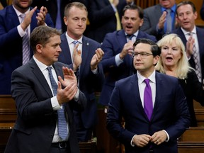 Conservative Party of Canada leader Pierre Poilievre receives a standing ovation during Question Period in the House of Commons on September 22, 2022.