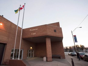 The provincial courthouse in Saskatoon, Sask., is shown where Catherine Loye McKay has been charged with three counts of impaired operation of a motor vehicle causing death in the deaths of a family on the highway in Saskatoon, Sask., Tuesday, Jan. 4, 2016.