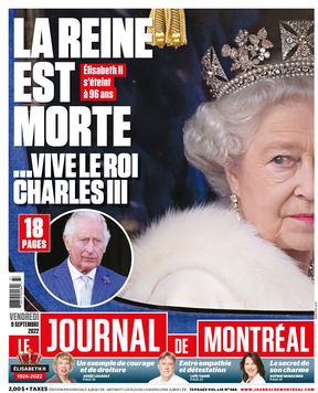 Die Boulevardpresse von Quebec ist normalerweise keine Brutstätte für monarchiefreundliche Stimmungen, daher ist es ziemlich einzigartig, dass die Ausgabe des Journal de Montreal vom 9. September die Überschrift trug: „Die Königin ist tot, es lebe König Karl II.“.