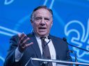 Lider Avenir Alliance Quebec, François Legault, przemawia na wydarzeniu 16 września 2022 r.