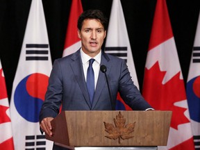 Prime Minister Justin Trudeau  speaks during a news conference in Ottawa on September 23, 2022.