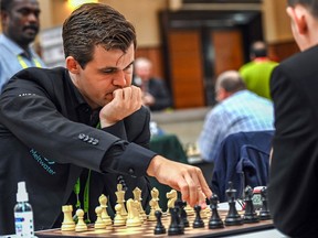 When Magnus Carlsen, seen in an earlier match, pulled out of a tournament after a shocking loss to Hans Niemann, speculation ran wild that he thought Niemann had cheated.