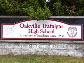 Oakville Trafalgar High School in Oakville, Ont.