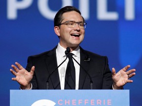 Pierre Poilievre speaks after being elected as the new leader of the Conservative Party of Canada, in Ottawa, on Sept. 10.