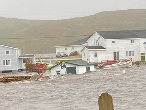 Schäden durch den posttropischen Sturm Fiona auf den Burnt Islands in der kanadischen Provinz Neufundland und Labrador.