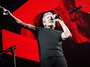 FILE - Roger Waters performs at the United Center on Tuesday, July 26, 2022, in Chicago. Polish media are reporting that Pink Floyd co-founder Roger Waters has canceled concerts planned in Poland amid outrage over his stance on Russia's war against Ukraine. An official with the concert arena in Krakow where Waters had been scheduled to perform in April said the musician's manager had withdrawn the April performances without giving a reason.