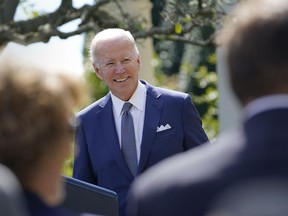 President Joe Biden speaks from the Rose Garden of the White House in Washington, Tuesday, Sept. 27, 2022, during an event on health care costs.