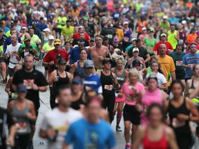 The Detroit Free Press/Chemical Bank Marathon is shown in 2017.