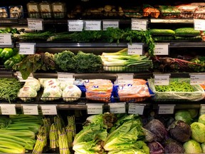 A wide selection of fresh produce is seen at a Dundas Street grocery store in London, Ont.
