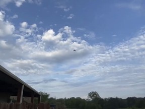 Police say the pilot of the small airplane is threatening to crash the aircraft into a Walmart store. The Tupelo Police Department said that the Walmart and a nearby convenience store had been evacuated.