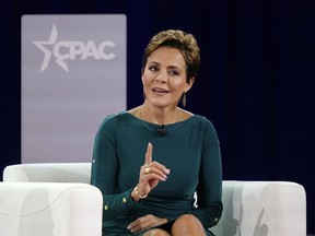 FILE - Kari Lake, Republican candidate for Arizona governor, speaks at the Conservative Political Action Conference (CPAC) on Aug. 5, 2022, in Dallas. Lake is misrepresenting her opponent's legislative record on education in a video being widely shared on social media.