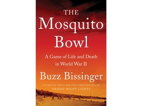This book cover image released by Harper shows "The Mosquito Bowl: A Game of Life and Death in World War II" by Buzz Bissinger. (Harper via AP)