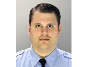 This undated photo provided by Philadelphia Police Department shows former Philadelphia police Officer Eric Ruch Jr., charged with first-degree murder, Oct. 9, 2020 in the 2017 shooting of a Black man after a high-speed car chase. Ruch Jr. became "distraught" when he learned that the Black motorist he fatally shot did not have a gun in his pocket, his lawyer said as the ex-officer's third-degree murder trial began Tuesday, Sept. 13, 2022. (Philadelphia Police Department via AP)