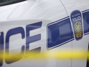 A Peel Regional Police logo is shown on a police vehicle in Brampton, Ont., Thursday, Nov. 7, 2019.