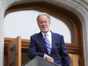 Executive Director of the United Nations World Food Programme David Beasley is pictured in Ottawa on Tuesday, Sept. 27, 2022. Beasley is urging countries to follow Canada in trying to avert a looming famine in East Africa, which he warns could get even worse due to sanctions against Russia.