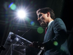 Prime Minister Justin Trudeau speaks on the sidelines of the United Nations General Assembly in New York on Tuesday, Sept. 20, 2022. Trudeau announced today he will attend a state funeral for Japan's assassinated prime minister Shinzo Abe next week in Tokyo.