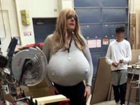 The Oakville transgender teacher in class.