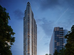 Public sales are underway for the 42-storey Elektra tower at Jarvis and Dundas Street East.
