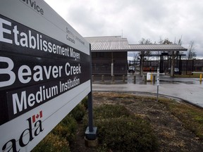 Signage is seen at the Beaver Creek Medium Institution in Gravenhurst, Ont., Wednesday, Nov. 7, 2018.&ampnbsp;Officials say an inmate at the Beaver Creek Institution federal prison in Gravenhurst, Ont., has died after more than 31 years in custody.&ampnbsp;THE CANADIAN PRESS/Frank Gunn