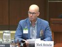 Retired CAF and podcaster Mark Meincke appears before the House of Commons Standing Committee on Veterans Affairs, October 24, 2022.