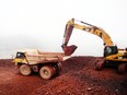 Ore is loaded onto a haul truck at Baffinland Iron Mines Corp's Mary River project in 2010.