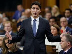 Canada's Prime Minister Justin Trudeau speaks during Question Period in the House of Commons on Parliament Hill in Ottawa, Ontario, Canada September 22, 2022. REUTERS/Blair Gable