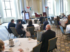Canadian Chamber of Commerce senior vice president Mark Agnew addresses participants at Hill Day in Ottawa on May 30, 2022.  SUPPLIED PHOTO