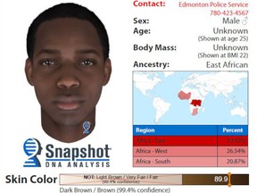 The Edmonton Police Service released this DNA phenotyping analysis in the hopes of identifying a suspect in a 2019 sexual assault.