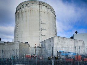 2016 file photo of the Darlington nuclear power site in Ontario. The Liberals will be investing $1 billion in a small reactor project at the site.