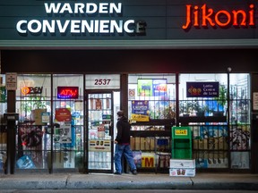 Warden Convenience, a registered Fuzhou Public Security Bureau “service station,” located in eastern Toronto, September 30, 2022.