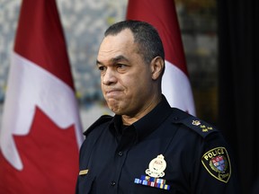 Then-Ottawa Police Chief Peter Sloly on Feb. 4, 2022. Months later, Sloly said he had no idea the Freedom Convoy protests would be anything more than the typical demonstration Ottawa police were used to handling.