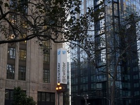 Twitter headquarters is shown in San Francisco, Friday, Oct. 28, 2022. Elon Musk has taken control of Twitter after a protracted legal battle and months of uncertainty. The question now is what the billionaire Tesla CEO will actually do with the social media platform.