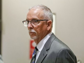 FILE - UCLA gynecologist James Heaps appears in Los Angeles Superior Court on June 26, 2019. Heaps, a former gynecologist at the University of California, Los Angeles was found guilty on five counts in a sexual abuse case Thursday, Oct. 20, 2022 in a Los Angeles court.