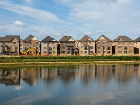 New homes under construction in Brampton, Ont.