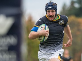 UBC Thunderbirds' Owain Ruttan is seen during B.C. Premier League men's rugby against Westshore in Vancouver, B.C., in a Saturday, Sept. 29, 2018, handout photo. The Toronto Arrows have signed forward Owain Ruttan, the fifth overall pick in the August Major League Rugby draft.