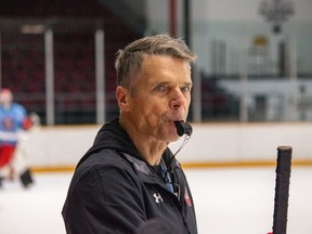 Ottawa 67's head coach Dave Cameron is seen during practice in an undated handout photo.