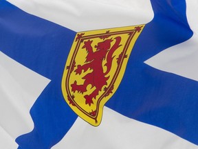 Nova Scotia's provincial flag flies in Ottawa, Friday July 3, 2020.Nova Scotia is reporting a recent increase in the number of people diagnosed with HIV.&ampnbsp;THE CANADIAN PRESS/Adrian Wyld