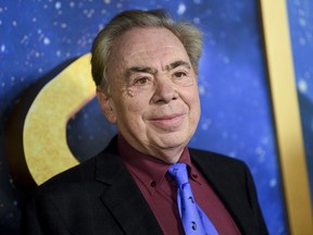 FILE - Composer and executive producer Andrew Lloyd Webber attends the world premiere of "Cats" in New York on Dec. 16, 2019. The musical theater icon announced Monday that his retooled version of "Cinderella" will land in New York at the Imperial Theatre in February with new songs, a new leading lady and a new title, "Bad Cinderella."