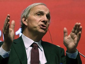 FILE - Bridgewater Associates Chairman Ray Dalio speaks during the Economic Summit held for the China Development Forum in Beijing, China on March 23, 2019. A biography of billionaire hedge-fund manager Dalio, "The Fund: Ray Dalio, Bridgewater Associates and the Unraveling of a Wall Street Legend," by Rob Copeland, was announced Wednesday by St. Martin's Press. The book is scheduled for next fall.