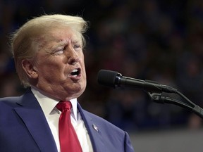 FILE - Former President Donald Trump speaks at a rally in Wilkes-Barre, Pa., Saturday, Sept. 3, 2022. The Trump Organization is going on trial accused of helping some top executives avoid income taxes on compensation they got in addition to their salaries, like rent-free apartments and luxury cars.