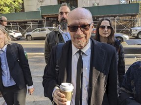 Screenwriter and film director Paul Haggis arrives at court for a sexual assault civil lawsuit in New York on Thursday, Oct. 20, 2022.