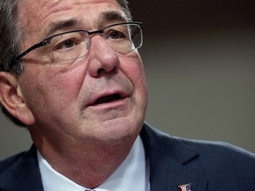 FILE - Defense Secretary Ash Carter testifies on Capitol Hill in Washington, Sept. 22, 2016. Carter, who served as secretary of defense in the final two years of the Obama administration, has died at age 68.