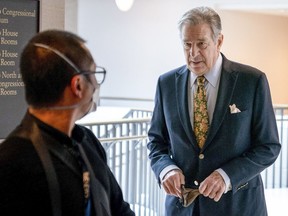 Paul Pelosi, right, the husband of U.S. House Speaker Nancy Pelosi, of California, was violently assaulted by an intruder in their San Francisco home.