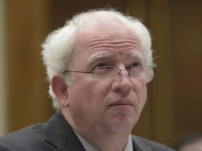 FILE - Chapman School of Law professor John Eastman testifies during a House Justice subcommittee on Capitol Hill in Washington, March 16, 2017. A federal judge says that former President Donald Trump signed legal documents after the 2020 election that included voter fraud claims he knew were inaccurate. U.S. District Court Judge David Carter has written in an 18-page opinion that emails between Trump and his adviser John Eastman show efforts to submit false claims in federal court for the purpose of delaying the counting of the vote on Jan. 6, 2021.