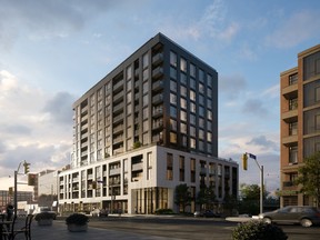 The 12-storey Westbend building will have 174 suites ranging from 427-square-foot studios to 1,122-square-foot three-bedroom units.