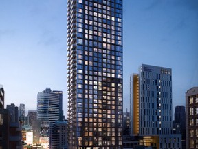 The 53-tower Centricity tower has 594 units, suited to students of nearby Toronto Metropolitan University and families, who can opt for its three-bedroom suites.