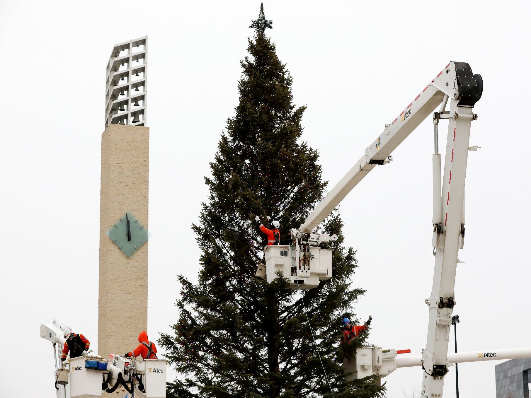 Moving Edmonton's giant Christmas tree prompts racist response