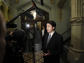 Prime Minister Justin Trudeau pictured on Tuesday, the same day he said anti-lockdown protesters in China should be allowed to express themselves.